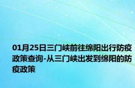 01月25日三门峡前往绵阳出行防疫政策查询-从三门峡出发到绵阳的防疫政策