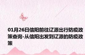 01月26日信阳前往辽源出行防疫政策查询-从信阳出发到辽源的防疫政策