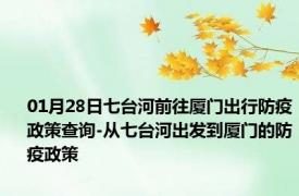 01月28日七台河前往厦门出行防疫政策查询-从七台河出发到厦门的防疫政策