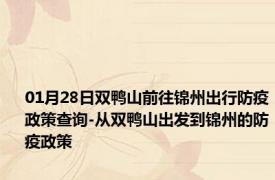 01月28日双鸭山前往锦州出行防疫政策查询-从双鸭山出发到锦州的防疫政策