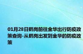 01月28日鹤岗前往金华出行防疫政策查询-从鹤岗出发到金华的防疫政策