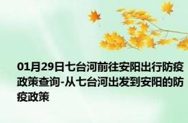 01月29日七台河前往安阳出行防疫政策查询-从七台河出发到安阳的防疫政策