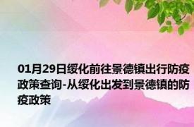 01月29日绥化前往景德镇出行防疫政策查询-从绥化出发到景德镇的防疫政策