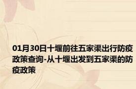 01月30日十堰前往五家渠出行防疫政策查询-从十堰出发到五家渠的防疫政策