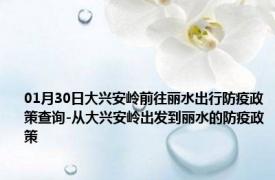 01月30日大兴安岭前往丽水出行防疫政策查询-从大兴安岭出发到丽水的防疫政策