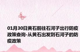 01月30日黄石前往石河子出行防疫政策查询-从黄石出发到石河子的防疫政策