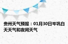 贵州天气预报：01月30日岑巩白天天气和夜间天气