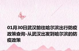 01月30日武汉前往哈尔滨出行防疫政策查询-从武汉出发到哈尔滨的防疫政策