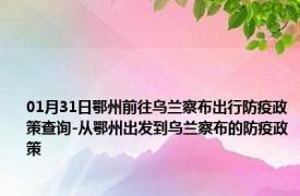 01月31日鄂州前往乌兰察布出行防疫政策查询-从鄂州出发到乌兰察布的防疫政策