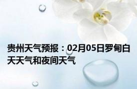 贵州天气预报：02月05日罗甸白天天气和夜间天气