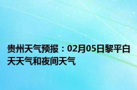 贵州天气预报：02月05日黎平白天天气和夜间天气