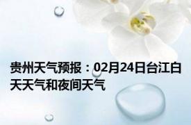 贵州天气预报：02月24日台江白天天气和夜间天气