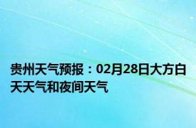 贵州天气预报：02月28日大方白天天气和夜间天气