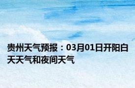 贵州天气预报：03月01日开阳白天天气和夜间天气