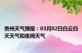 贵州天气预报：03月02日白云白天天气和夜间天气