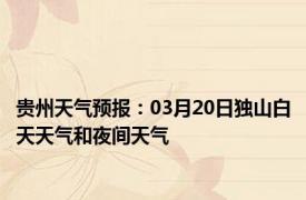 贵州天气预报：03月20日独山白天天气和夜间天气