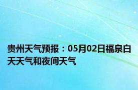 贵州天气预报：05月02日福泉白天天气和夜间天气