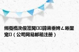 缃戞槗浼佷笟閭鍏嶈垂娉ㄥ唽鐢宠（公司网易邮箱注册）