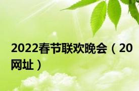 2022春节联欢晚会（20网址）