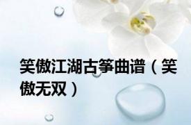 笑傲江湖古筝曲谱（笑傲无双）