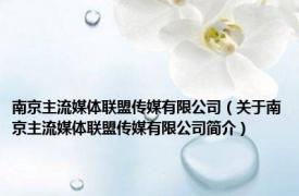 南京主流媒体联盟传媒有限公司（关于南京主流媒体联盟传媒有限公司简介）