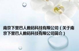 南京下里巴人数码科技有限公司（关于南京下里巴人数码科技有限公司简介）