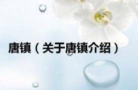 唐镇（关于唐镇介绍）