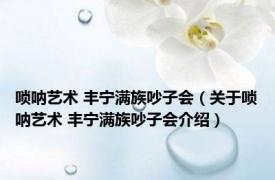 唢呐艺术 丰宁满族吵子会（关于唢呐艺术 丰宁满族吵子会介绍）