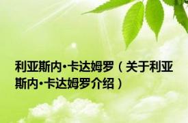 利亚斯内·卡达姆罗（关于利亚斯内·卡达姆罗介绍）