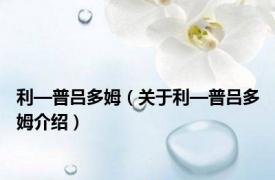 利—普吕多姆（关于利—普吕多姆介绍）