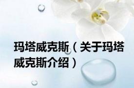 玛塔威克斯（关于玛塔威克斯介绍）