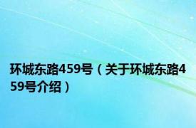 环城东路459号（关于环城东路459号介绍）