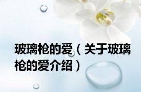 玻璃枪的爱（关于玻璃枪的爱介绍）