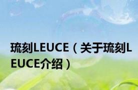 琉刻LEUCE（关于琉刻LEUCE介绍）