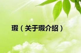 瑕（关于瑕介绍）