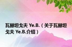 瓦赫坦戈夫 Ye.B.（关于瓦赫坦戈夫 Ye.B.介绍）