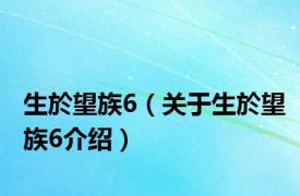 生於望族6（关于生於望族6介绍）