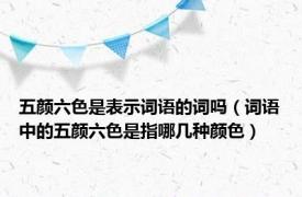 五颜六色是表示词语的词吗（词语中的五颜六色是指哪几种颜色）