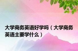 大学商务英语好学吗（大学商务英语主要学什么）