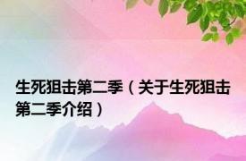 生死狙击第二季（关于生死狙击第二季介绍）