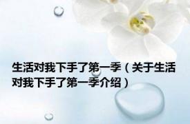 生活对我下手了第一季（关于生活对我下手了第一季介绍）