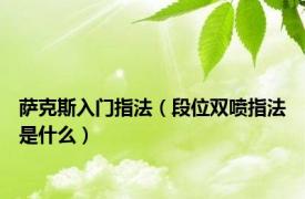 萨克斯入门指法（段位双喷指法是什么）