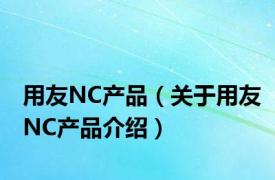 用友NC产品（关于用友NC产品介绍）