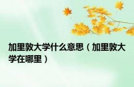 加里敦大学什么意思（加里敦大学在哪里）