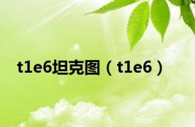 t1e6坦克图（t1e6）