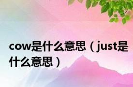 cow是什么意思（just是什么意思）