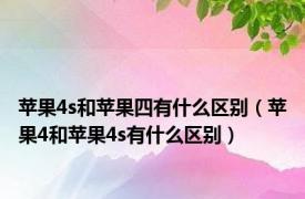 苹果4s和苹果四有什么区别（苹果4和苹果4s有什么区别）