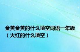 金黄金黄的什么填空词语一年级（火红的什么填空）