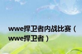 wwe捍卫者内战比赛（wwe捍卫者）