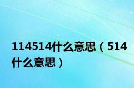 114514什么意思（514什么意思）